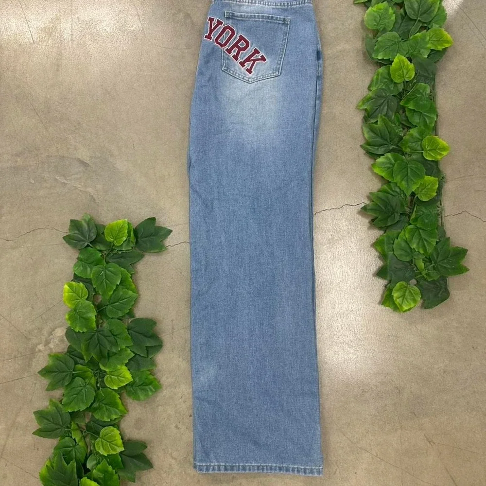 Y2K New York Wide Leg Baggy Jeans